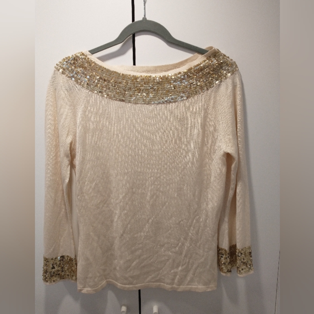 Alice + Olivia silk/cashmere sweater size L